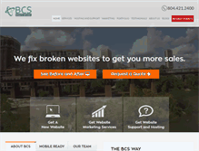 Tablet Screenshot of bcswebsiteservices.com